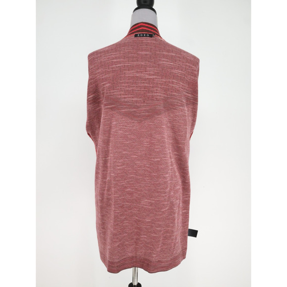 Zozo Sweater Womens Medium Gray Red Brown Open Cardigan Long Sleeve Boho Hipster - Picture 11 of 14